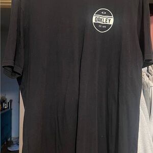 Oakley Black Short Sleeve Logo Tee with White Chest Emblem